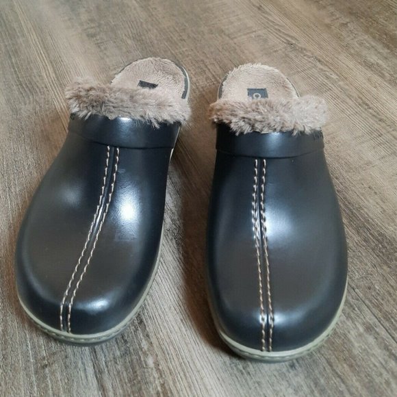 black Crocs Lined Clogs Faux Shearling Size 9 Women’s Clogs - Picture 1 of 8